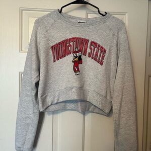 Youngstown State Gray Cropped Sweatshirt